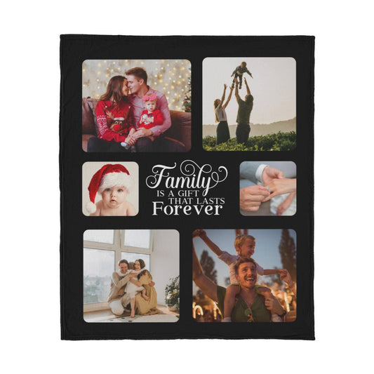 Jersey Fleece Family is a Gift Forever Photo Blanket | Custom Made