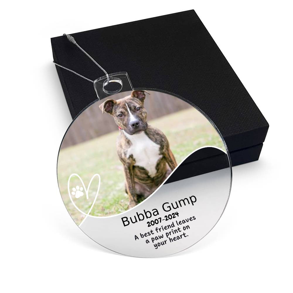 Pet Memorial Ornament | Customize Name and Dates