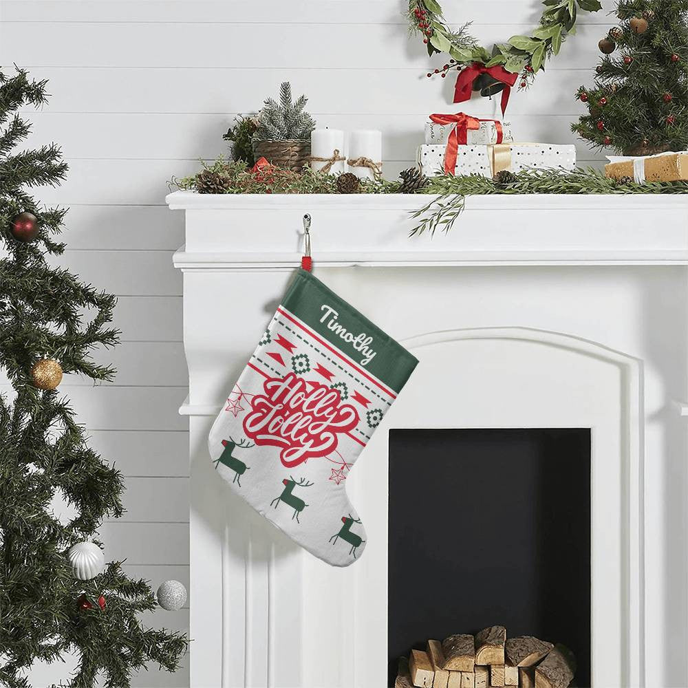 Holly Jolly Giant Holiday Stocking