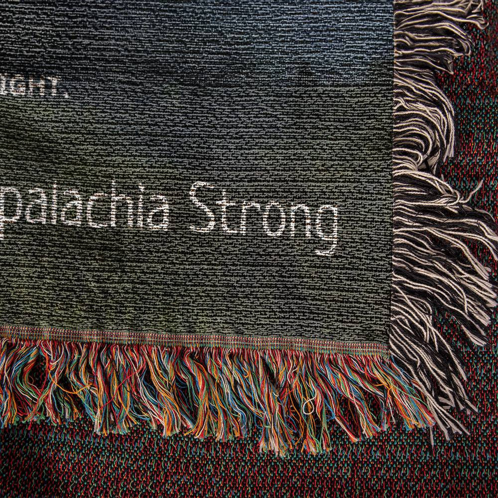 Appalachia Strong Woven Blanket |Landscape Mountains of Comfort