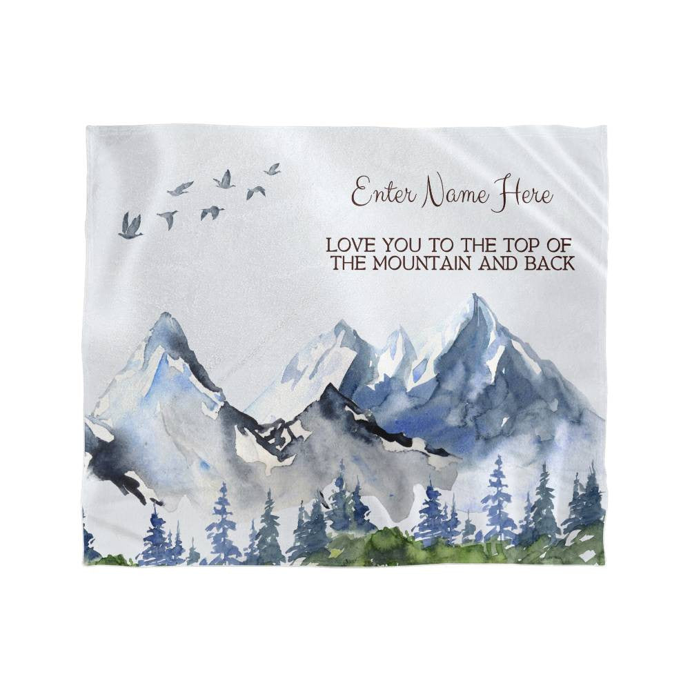 PERSONALIZED Mink Touch Love you to the Top Blankie | Mountains of Comfort