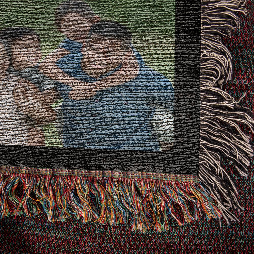 Family is a Gift Forever Photo Woven Blanket | Custom Made