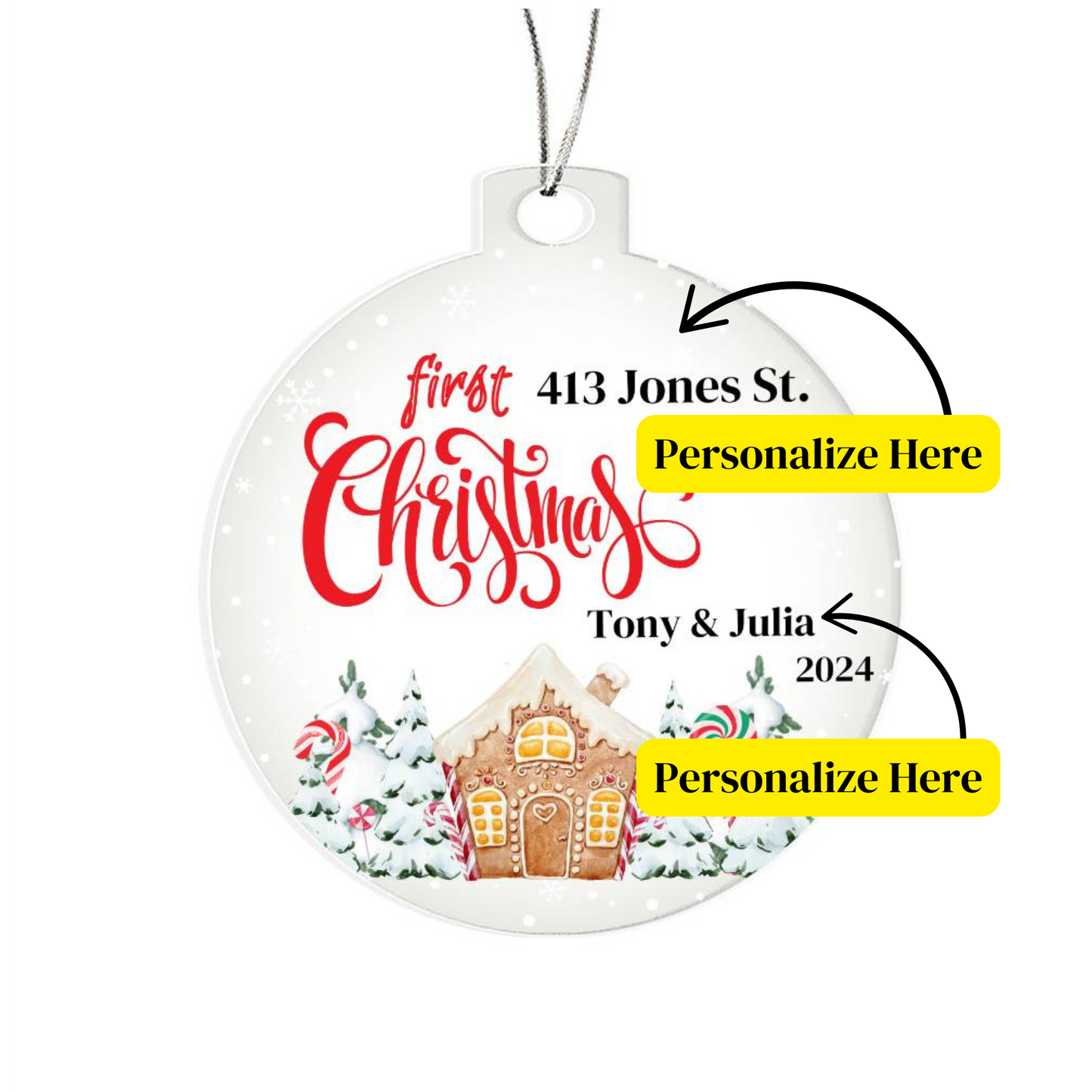 Custom New Home Ornament  | Acrylic Housewarming Keepsake | 2024 Edition