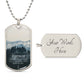 Motivational Strength Dog Tag Necklace ENGRAVEABLE | Mountains of Comfort Gift