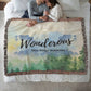 PERSONALIZED Woven Blanket Wonderous Watercolor | Mountains of Comfort