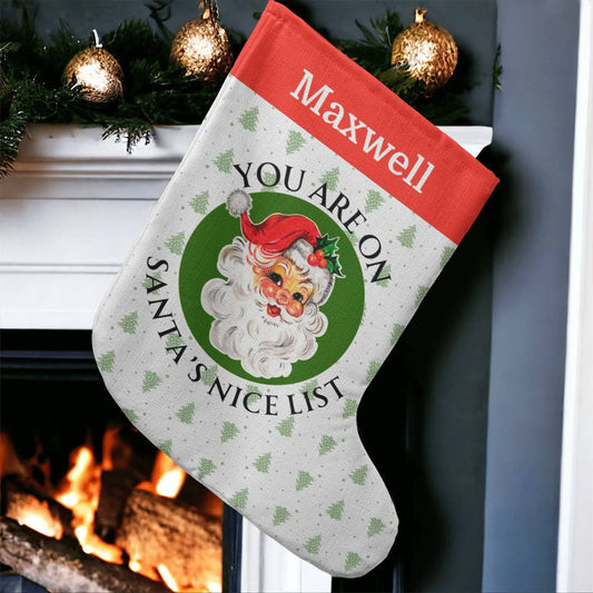 Santa's Nice List Giant Holiday Stocking