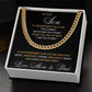 To My Son Cuban Link Chain | Silver or Gold