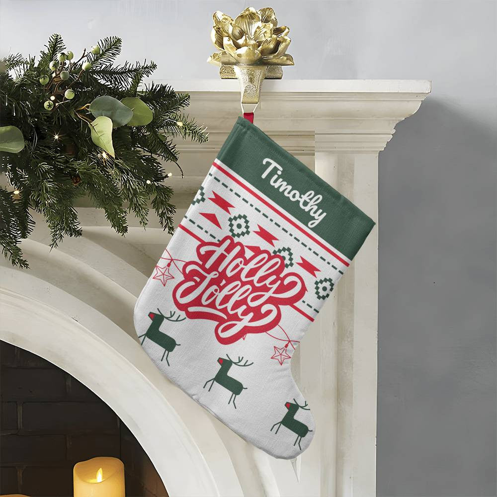 Holly Jolly Giant Holiday Stocking