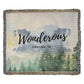 PERSONALIZED Woven Blanket Wonderous Watercolor | Mountains of Comfort