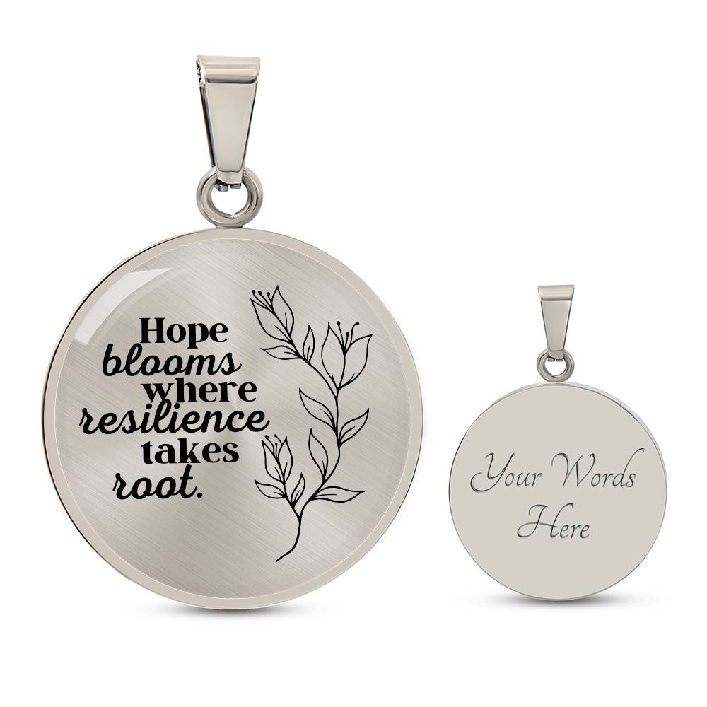 Rooted in Resilience Circular Necklace | Mountains of Comfort Gift ENGRAVEABLE