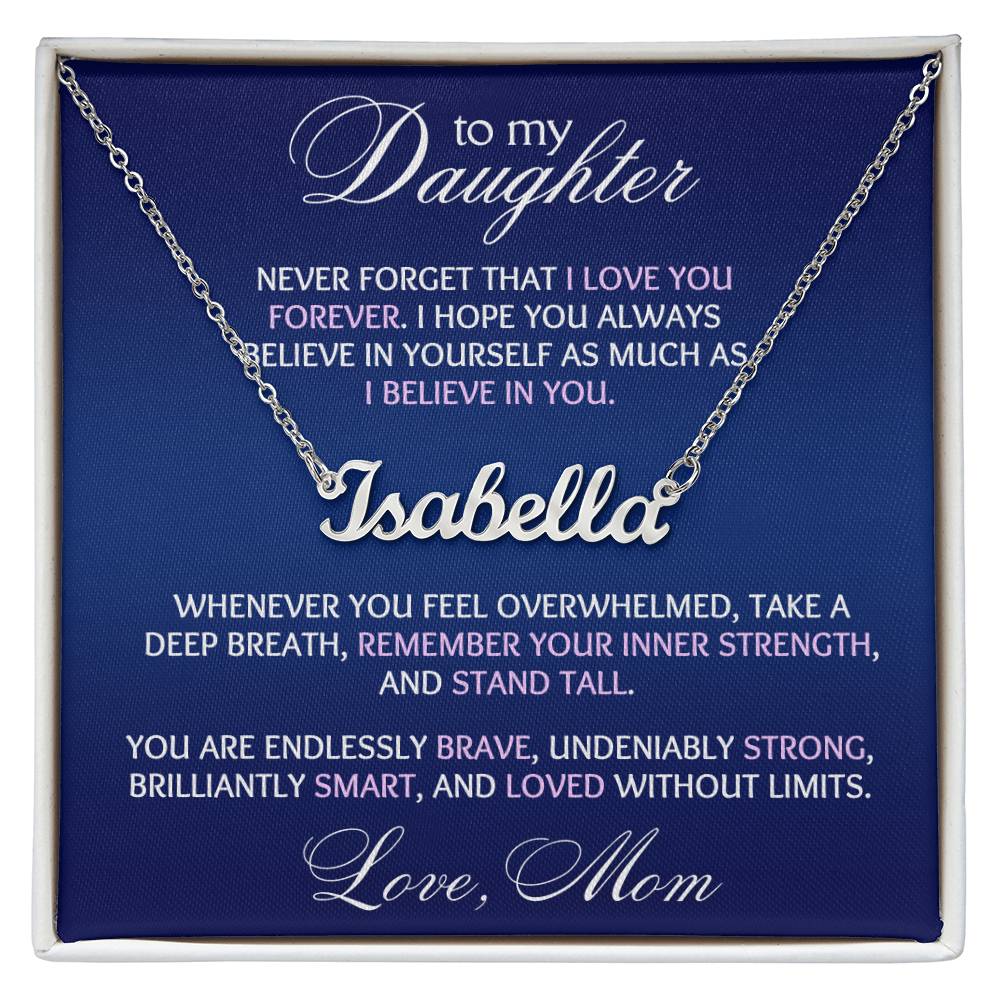 To My Daughter From Mom | Custom Name Necklace