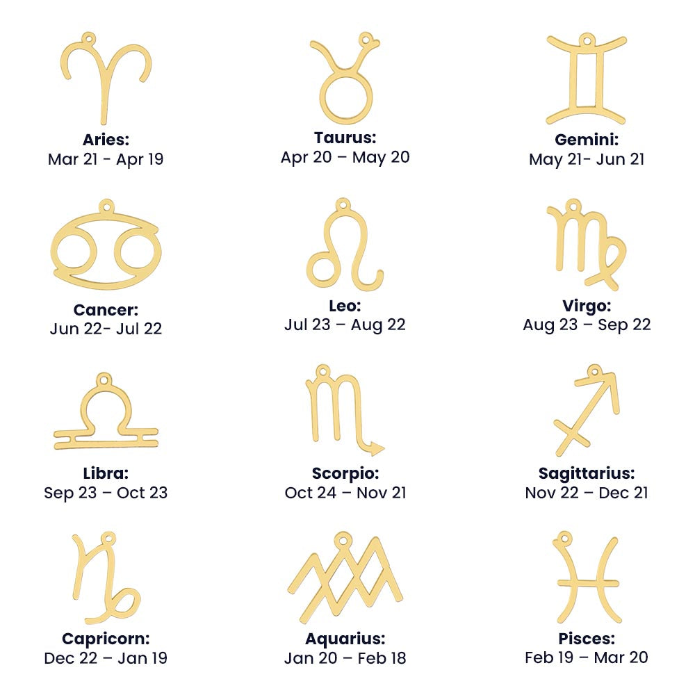 Zodiac Sign Pendant Necklace – Minimalist Astrology Jewelry