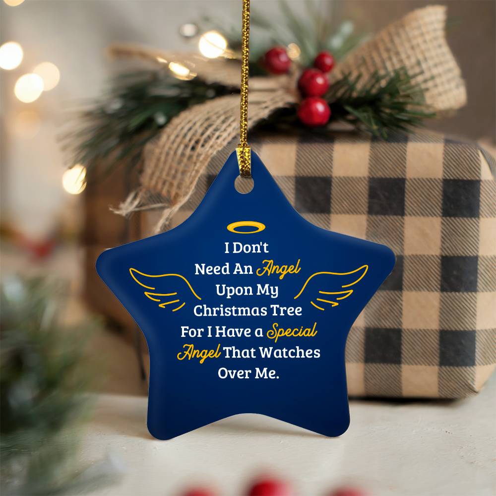 Simple Memorial Star Ornament