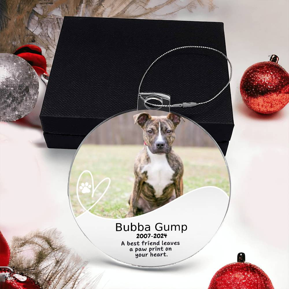 Pet Memorial Ornament | Customize Name and Dates