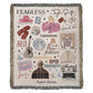 Swiftie Personalized Woven Blanket Merch Gift for Daughter Granddaughter Girlfriend Taylor Swift Icons All Albums TTPD